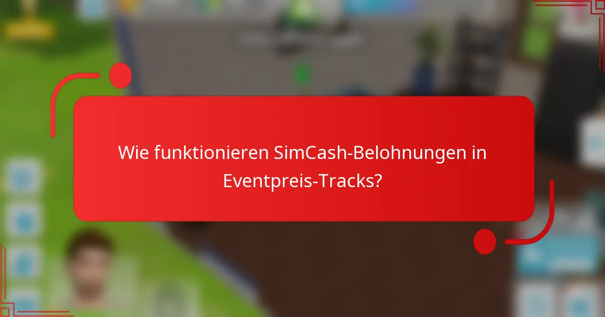 Wie funktionieren SimCash-Belohnungen in Eventpreis-Tracks?